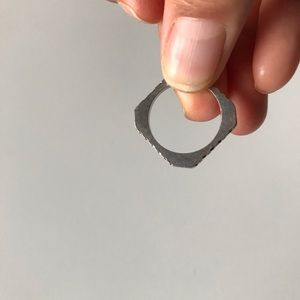 Madewell Squared & Dots Silver Ring